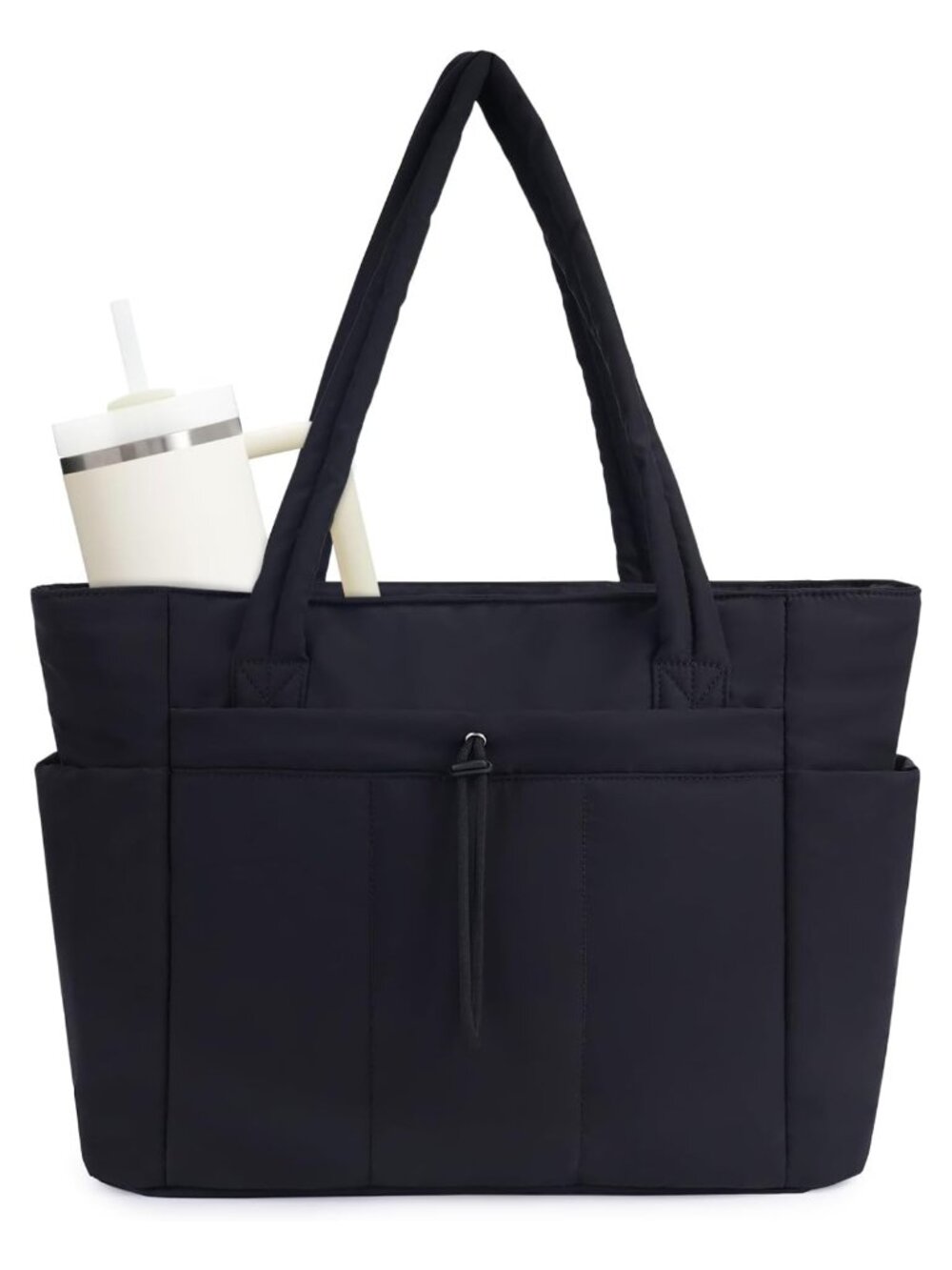 Puffy Tote Bag for Women Water Repellent Zipper 20L Travel Work Nurse